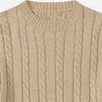 Men’s Classic Knitted Winter Sweater with Round Neckline Style — product view 4