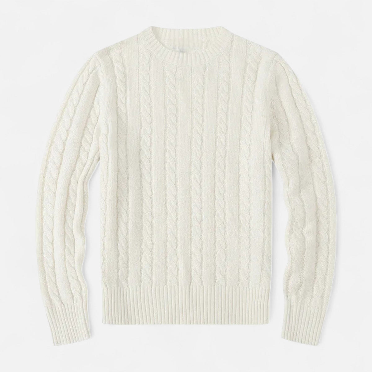 Men’s Classic Knitted Winter Sweater with Round Neckline Style — product view 6