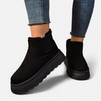Women’s Timeless Short Plush Platform Chelsea Warm Ankle Boots — product view 14