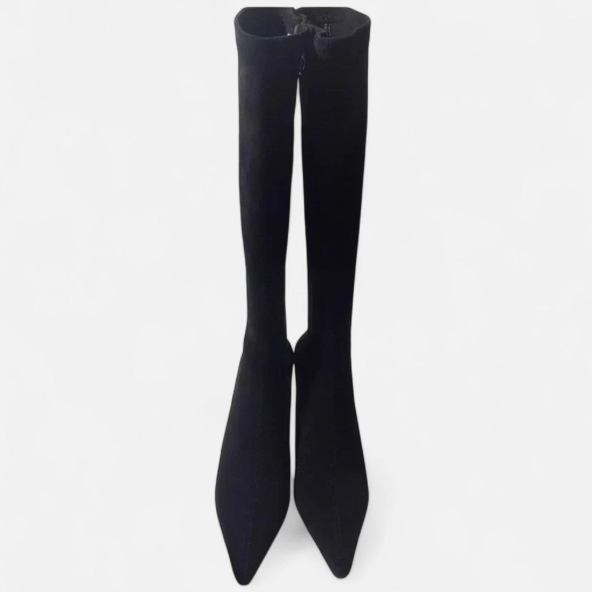 Women’s Sleek Suede Thigh-High Heeled Boots with Pointed Toe — product view 4