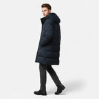 Men’s Elegance Insulated Down Practical Winter Parka Coat with Protective Hood — product view 3
