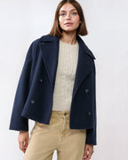 Women's Flattering Warm Jacket with Wide Lapels for Winter — product view 1