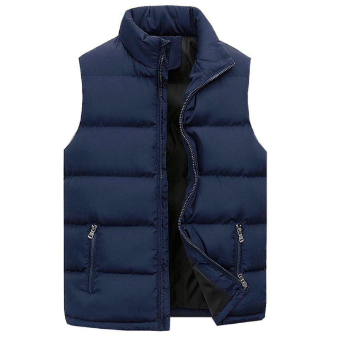 Men's Outdoor Waterproof Puffer Jacket with High Zip Collar — product view 4