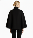 Women's Timeless High Neck Coat with Removable Belt & Relaxed Fit — product view 10