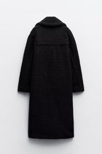 Women's Long Warm Teddy Button Winter Coats — product view 3
