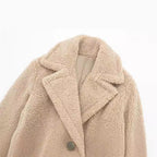 Women's Long Warm Teddy Button Winter Coats — product view 5