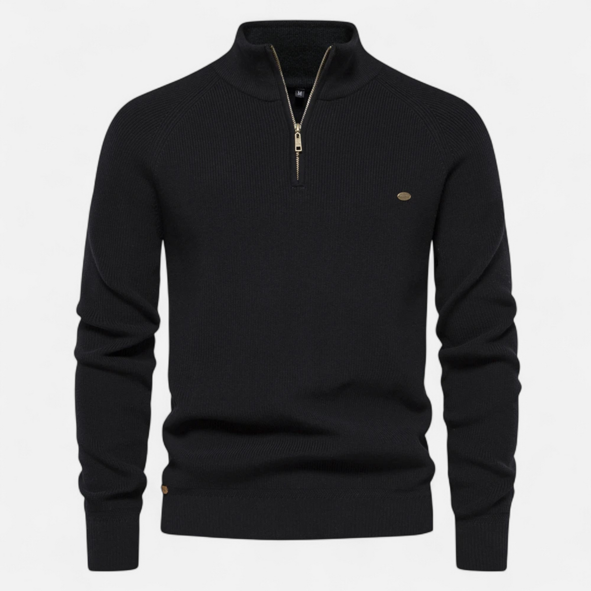 Men’s Timeless Warm Half-Zipper Knitted Sweater — product view 3
