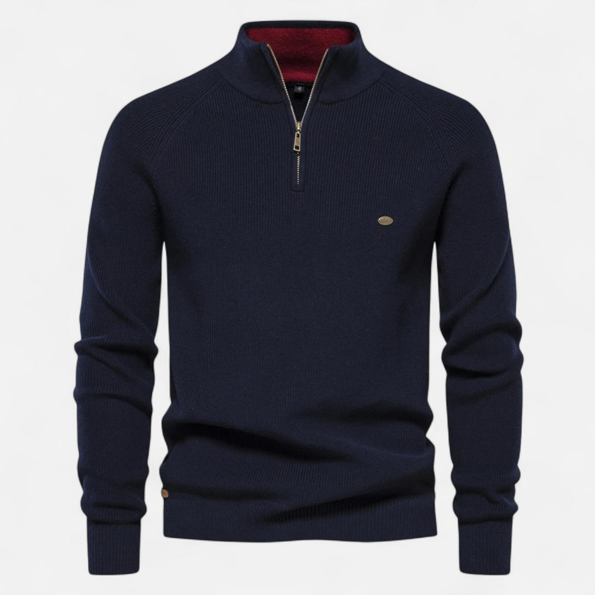 Men’s Timeless Warm Half-Zipper Knitted Sweater — product view 7