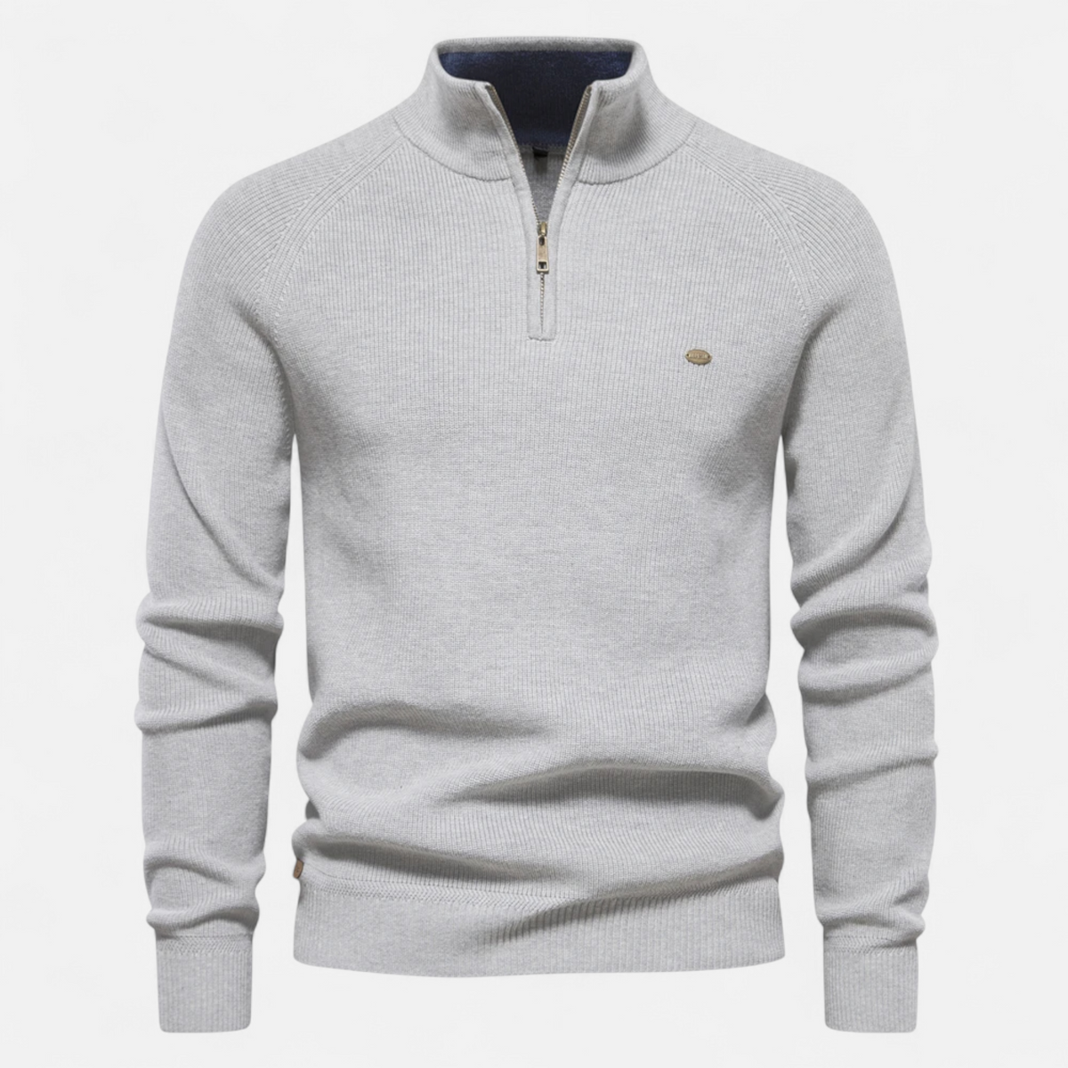 Men’s Timeless Warm Half-Zipper Knitted Sweater — product view 12