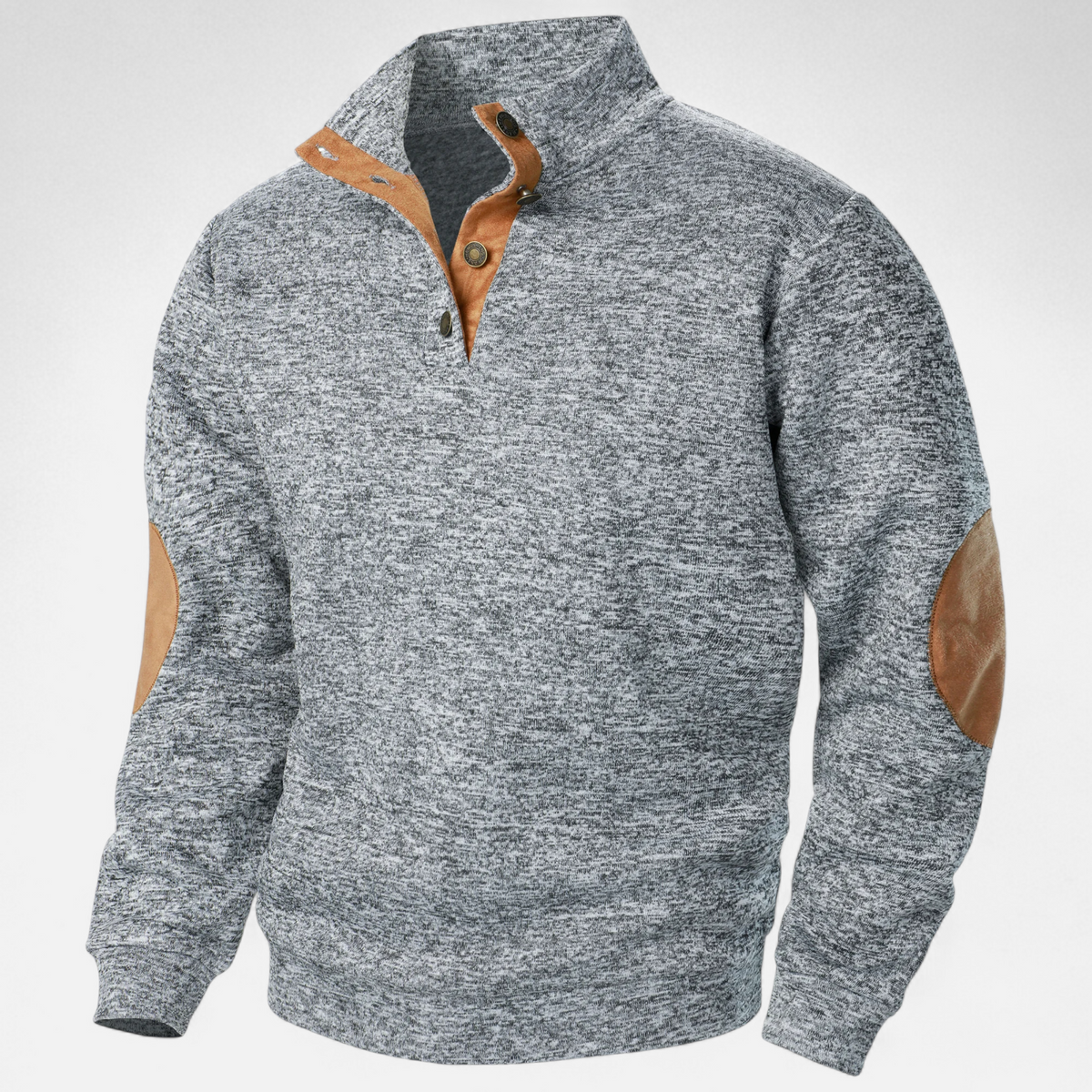 Men’s Modern Warm Stand-up Collar Knitted Sweater — product view 14