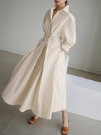 Women's Long Striking Flowing Shirt Dress — product view 1