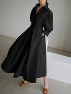 Women's Long Striking Flowing Shirt Dress — product view 5