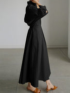 Women's Long Striking Flowing Shirt Dress — product view 6