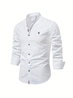 Casual Buttons Shirt with Stand-aup Collar — product view 1