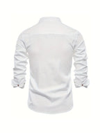 Casual Buttons Shirt with Stand-aup Collar — product view 2