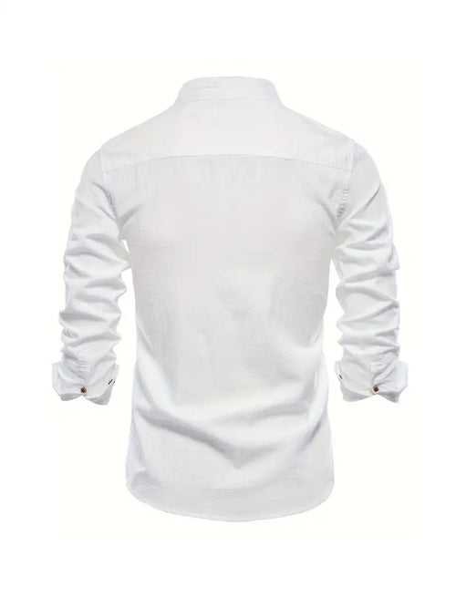 Casual Buttons Shirt with Stand-aup Collar — product view 2