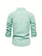 Casual Buttons Shirt with Stand-aup Collar — product view 4