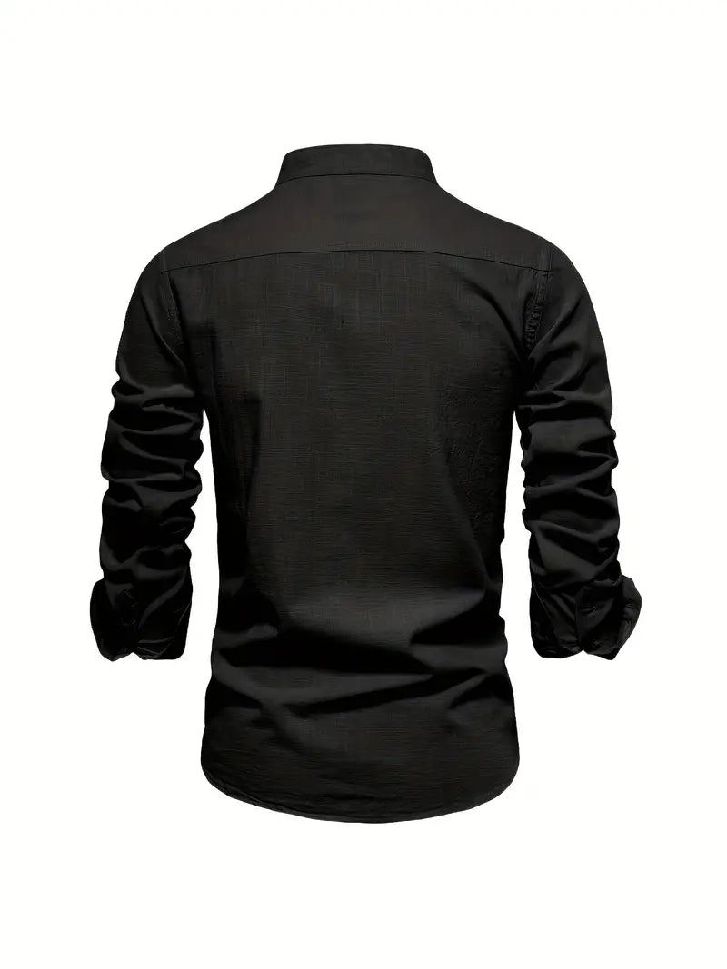 Casual Buttons Shirt with Stand-aup Collar — product view 13
