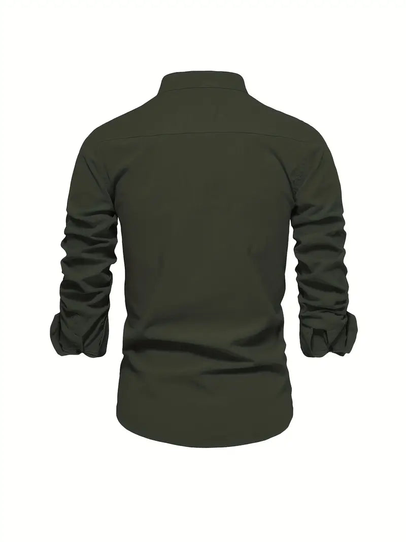 Casual Buttons Shirt with Stand-aup Collar — product view 15