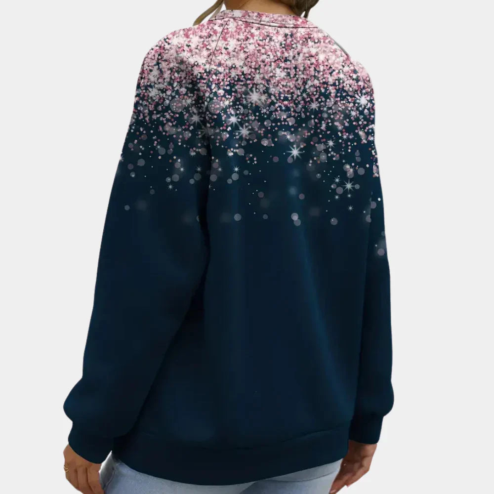Women's Elegant Long Pleasant Snowflake Sweater for Cold Weather — product view 5