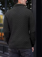 Men's Elegant Warm Knitted High Neck Sweater — product view 3