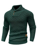 Men's Elegant Warm Knitted High Neck Sweater — product view 8
