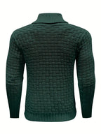 Men's Elegant Warm Knitted High Neck Sweater — product view 9