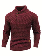 Men's Elegant Warm Knitted High Neck Sweater — product view 15