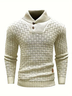 Men's Elegant Warm Knitted High Neck Sweater — product view 18