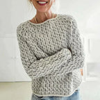 Women’s Fashion Knitted Boat Neck Sweater — product view 1