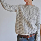 Women’s Fashion Knitted Boat Neck Sweater — product view 4