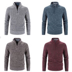 Men's Retro Stand-Up Zipper Collar Winter Sweater — product view 7