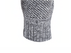 Men's Retro Stand-Up Zipper Collar Winter Sweater — product view 8