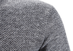 Men's Retro Stand-Up Zipper Collar Winter Sweater — product view 10