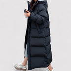 Long waterproof hooded winter parka for women — product view 2