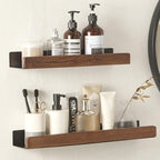 Wood Floating Shelf Protective Guardrail - Image 3