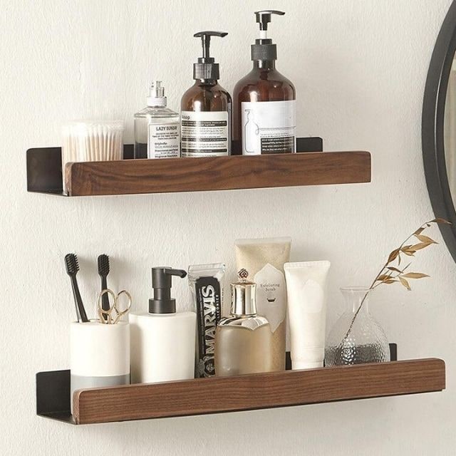 Wood Floating Shelf Protective Guardrail - Image 3
