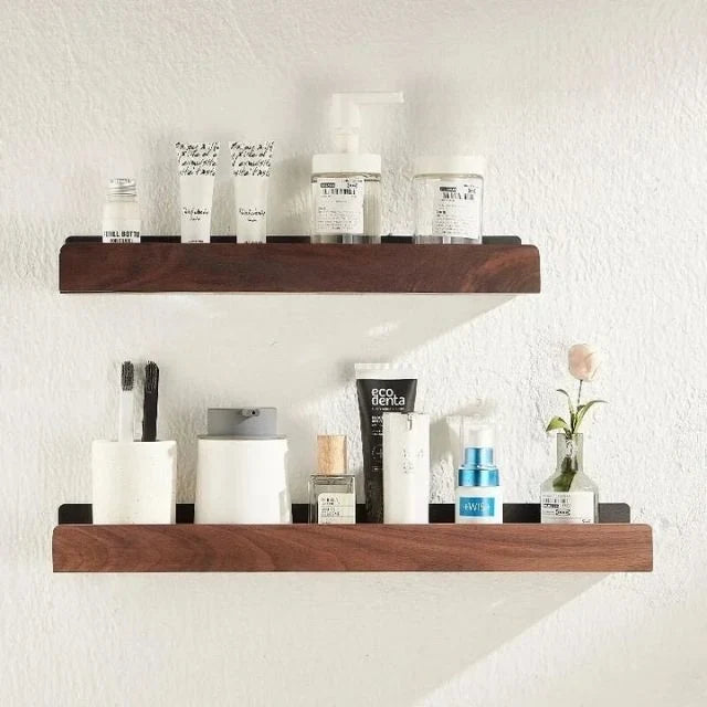 Wood Floating Shelf Protective Guardrail - Image 8