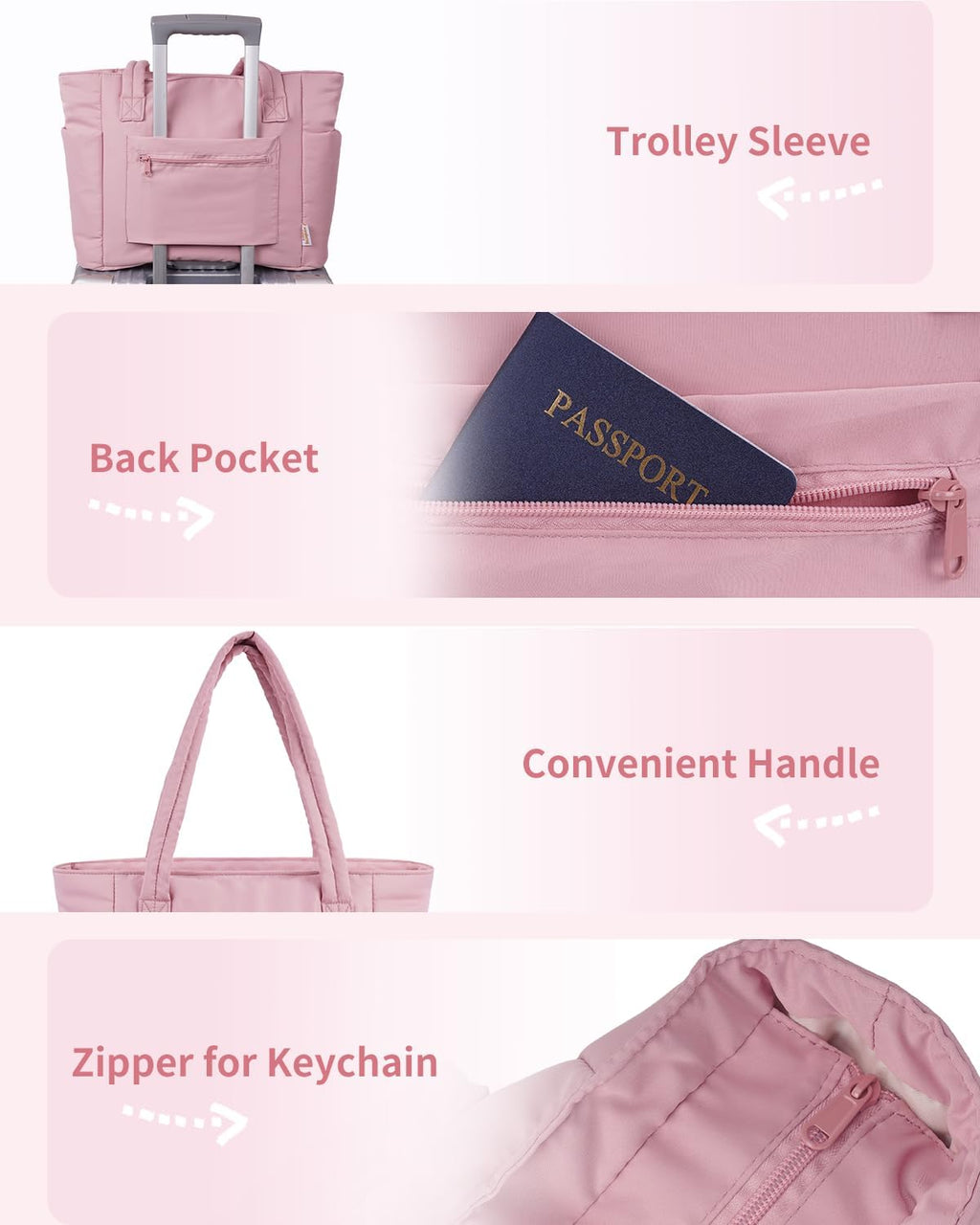 Spacious Work Tote Bag for Women with 15.6” Laptop Compartment