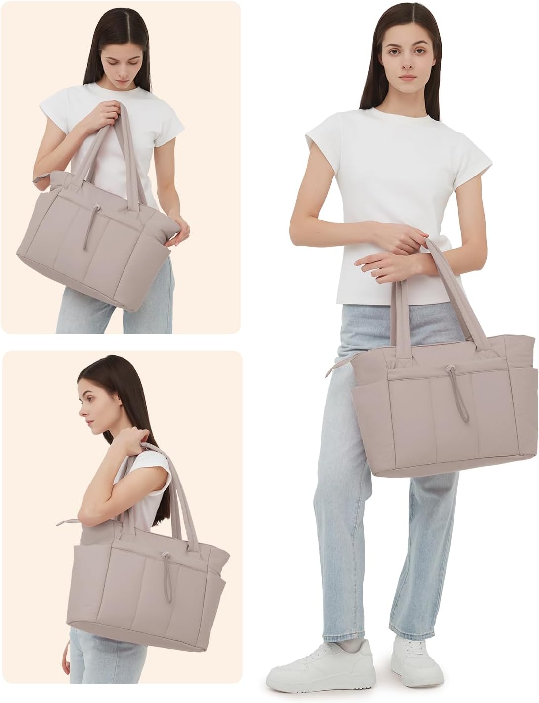Spacious Work Tote Bag for Women with 15.6” Laptop Compartment