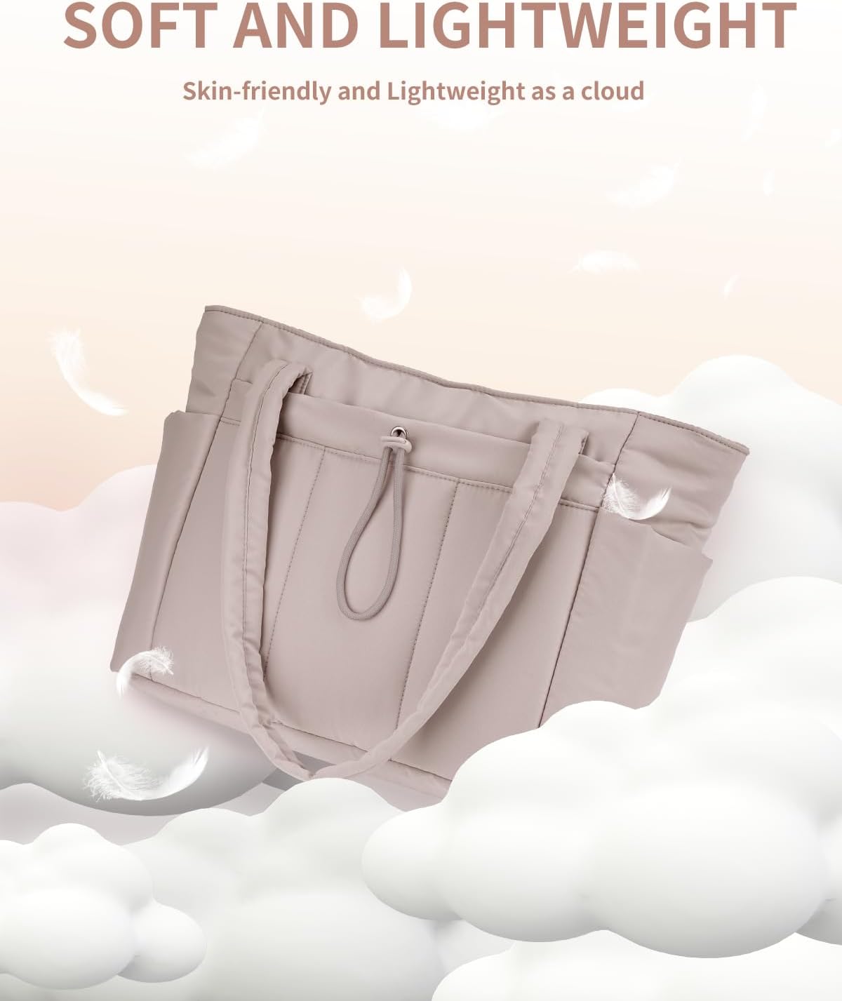 Spacious Work Tote Bag for Women with 15.6” Laptop Compartment