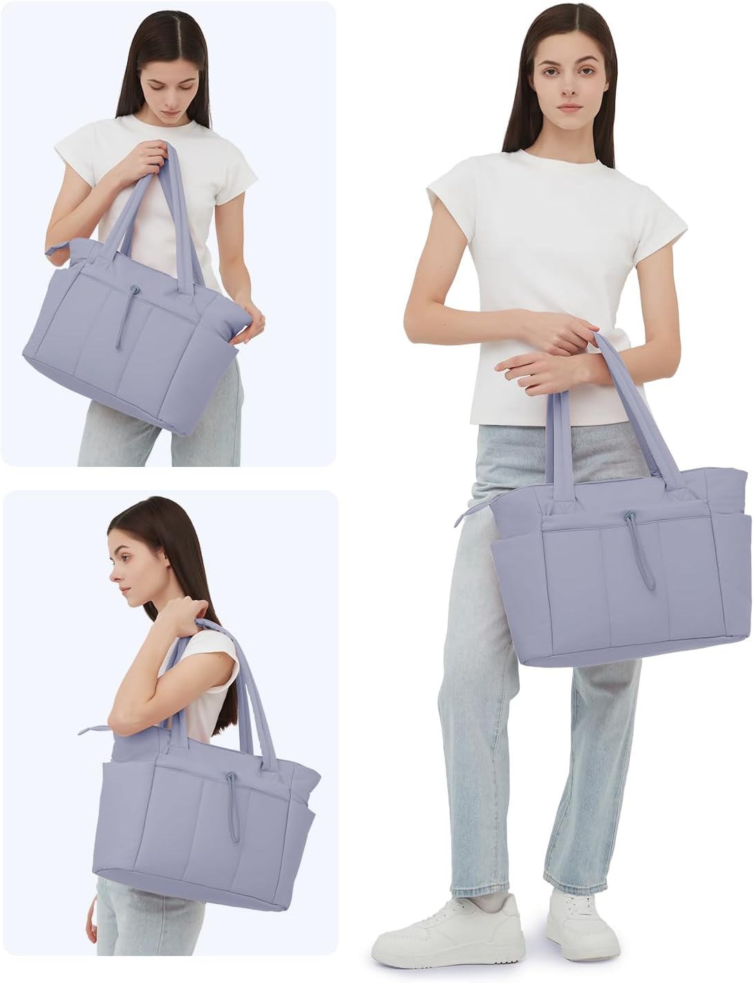 Spacious Work Tote Bag for Women with 15.6” Laptop Compartment