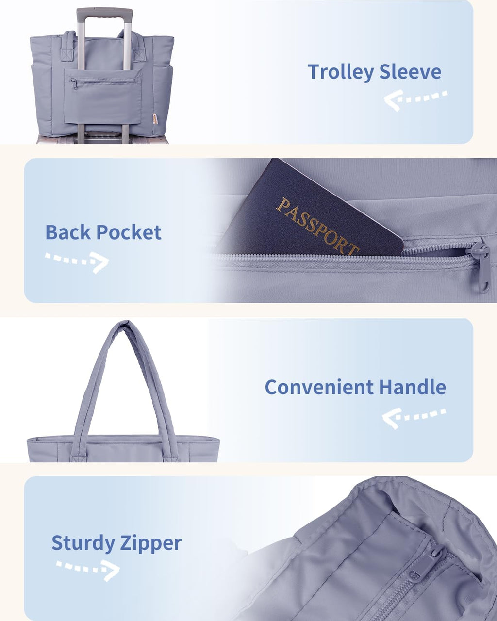 Spacious Work Tote Bag for Women with 15.6” Laptop Compartment