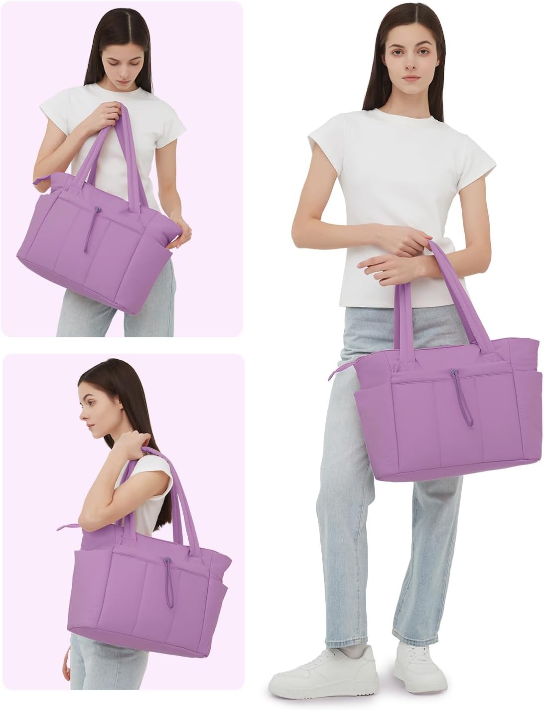 Spacious Work Tote Bag for Women with 15.6” Laptop Compartment