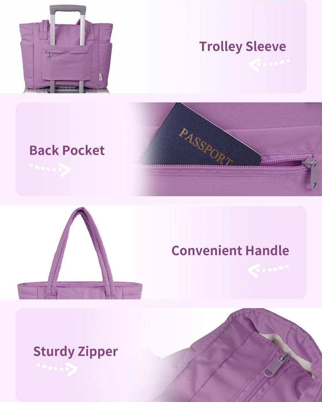 Spacious Work Tote Bag for Women with 15.6” Laptop Compartment