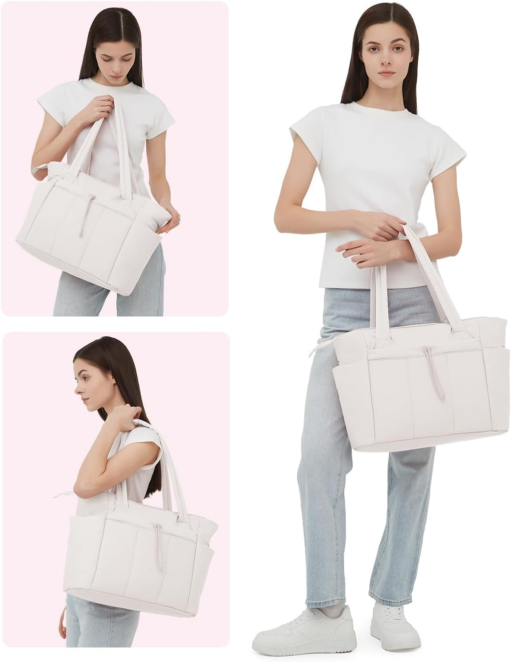 Spacious Work Tote Bag for Women with 15.6” Laptop Compartment