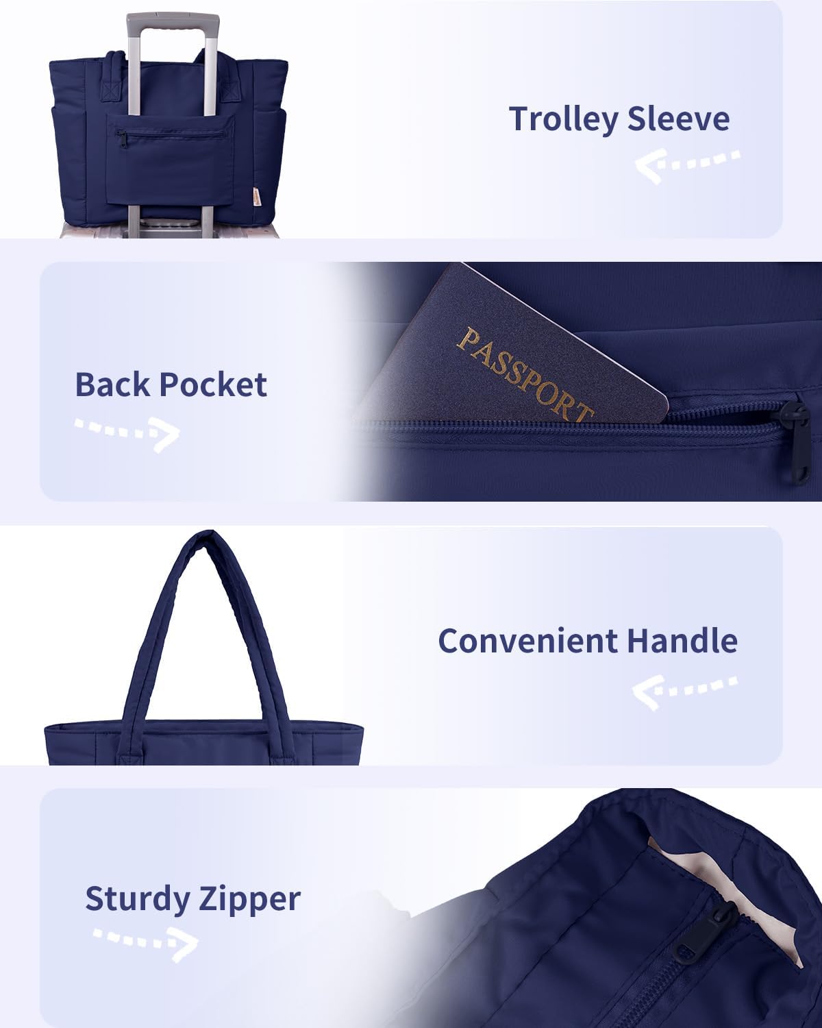 Spacious Work Tote Bag for Women with 15.6” Laptop Compartment