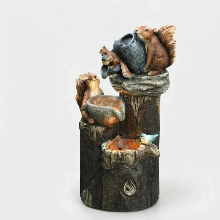 Animal Shaped Resin Tabletop Water Fountain Solar Powered - Image 10