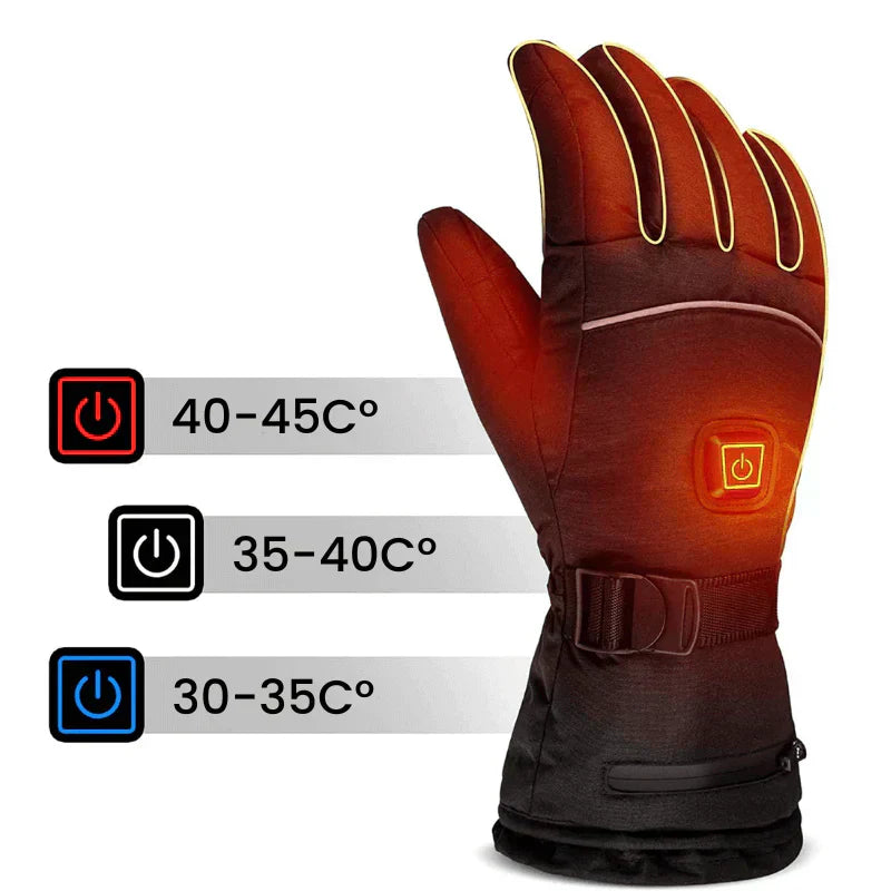 Rechargeable Heated Outdoor Gloves Waterproof Thermal Hand Warmers - Image 3