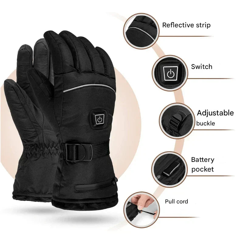 Rechargeable Heated Outdoor Gloves Waterproof Thermal Hand Warmers - Image 7